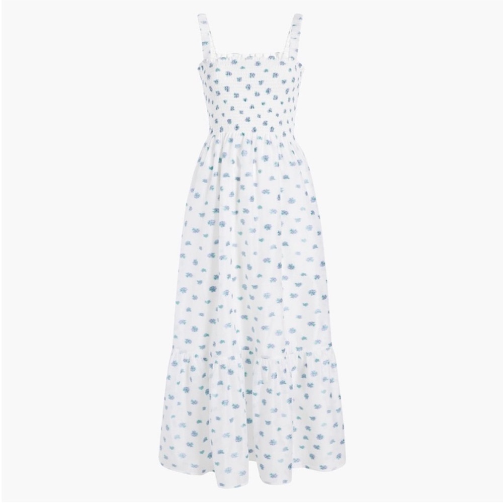 Hill House Blue Floral Midi Dress